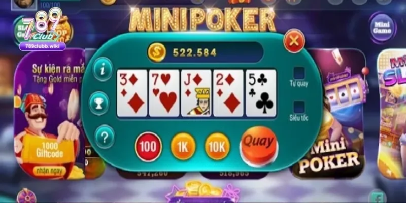 Chiến thuật chơi Mini Poker giúp tăng tỷ lệ thắng